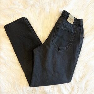 Vintage Lee Women's Black Denim Straight Leg High‎ Rise Jeans Size 10 Black Wash